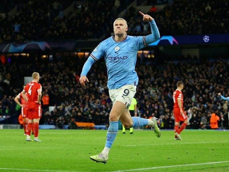 Haaland ghi bàn thắng ấn định tỷ số 3-0 trong trận đấu gặp Man City