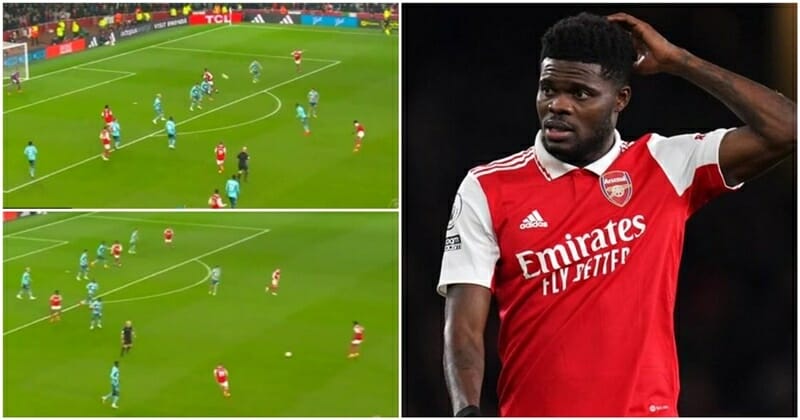 Cú sút xa đáng trách của Partey