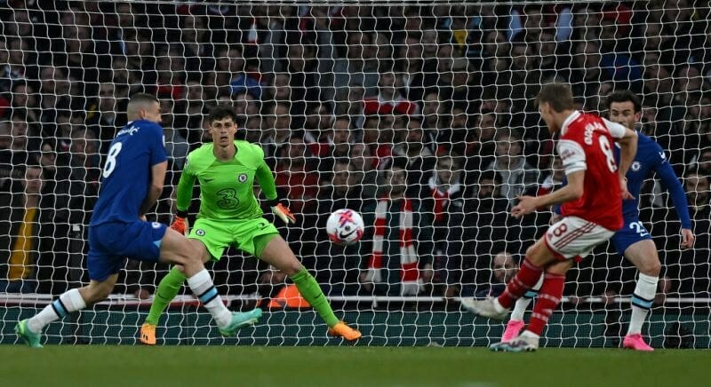 Khả năng làm bàn từ xa của Odegaard ngày càng lợi hại