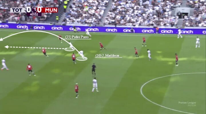 Maddison bấm bóng một chạm...