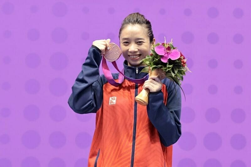 Dương Thúy Vi hạnh phúc với tấm huy chương đồng ASIAD
