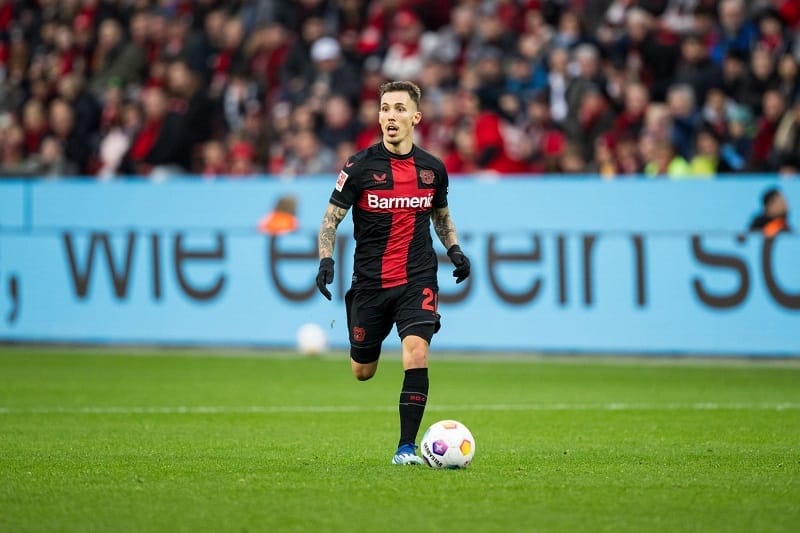 Alejandro Grimaldo là nhân tố quan trọng tại Bayer Leverkusen.