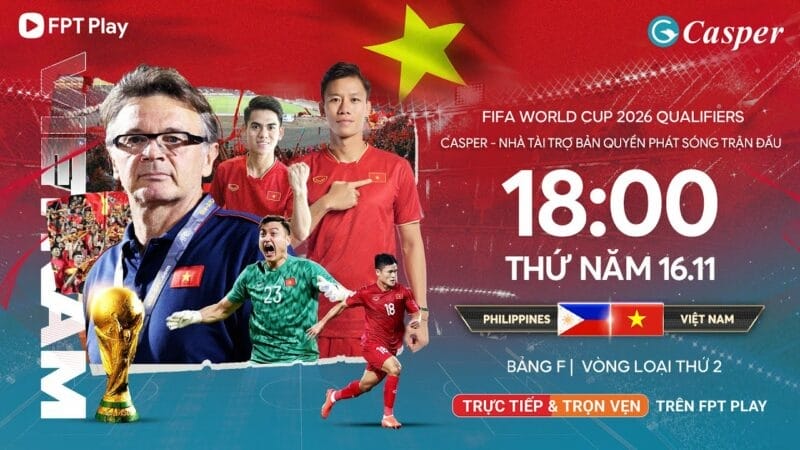 Trực tiếp Philippines vs Việt Nam, vòng loại World Cup 2026