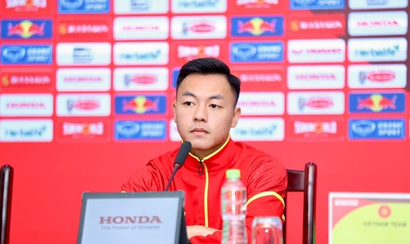 Thái Sơn khẳng định ĐT Việt Nam sẽ nỗ lực hết mình (Ảnh: Liên đoàn Bóng đá Việt Nam – VFF).