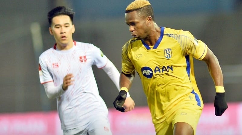 SLNA thành công cầm hòa Hải Phòng (Ảnh: Truyền hình FPT Play).