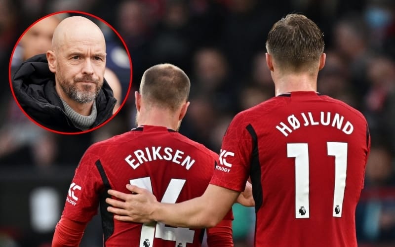 Hojlund gửi thông điệp đến Ten Hag về Eriksen