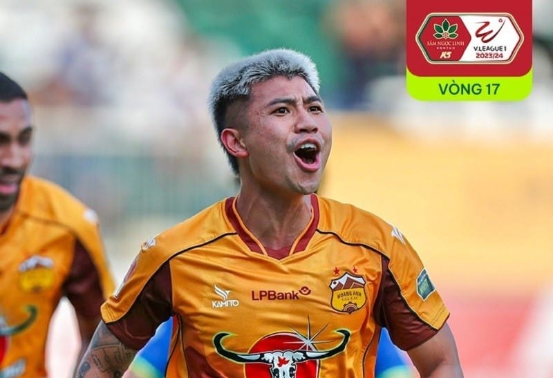 Thanh Bình khai thông thế bế tắc cho HAGL (Ảnh: V.League).